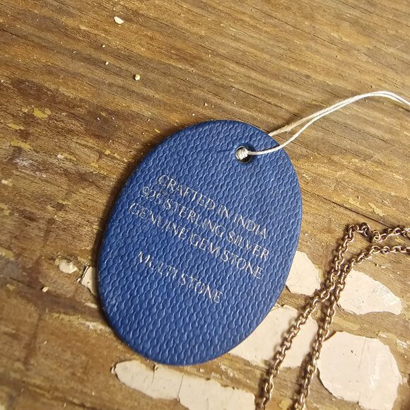 Sterling silver necklace and pendant - Picture 7 of 8